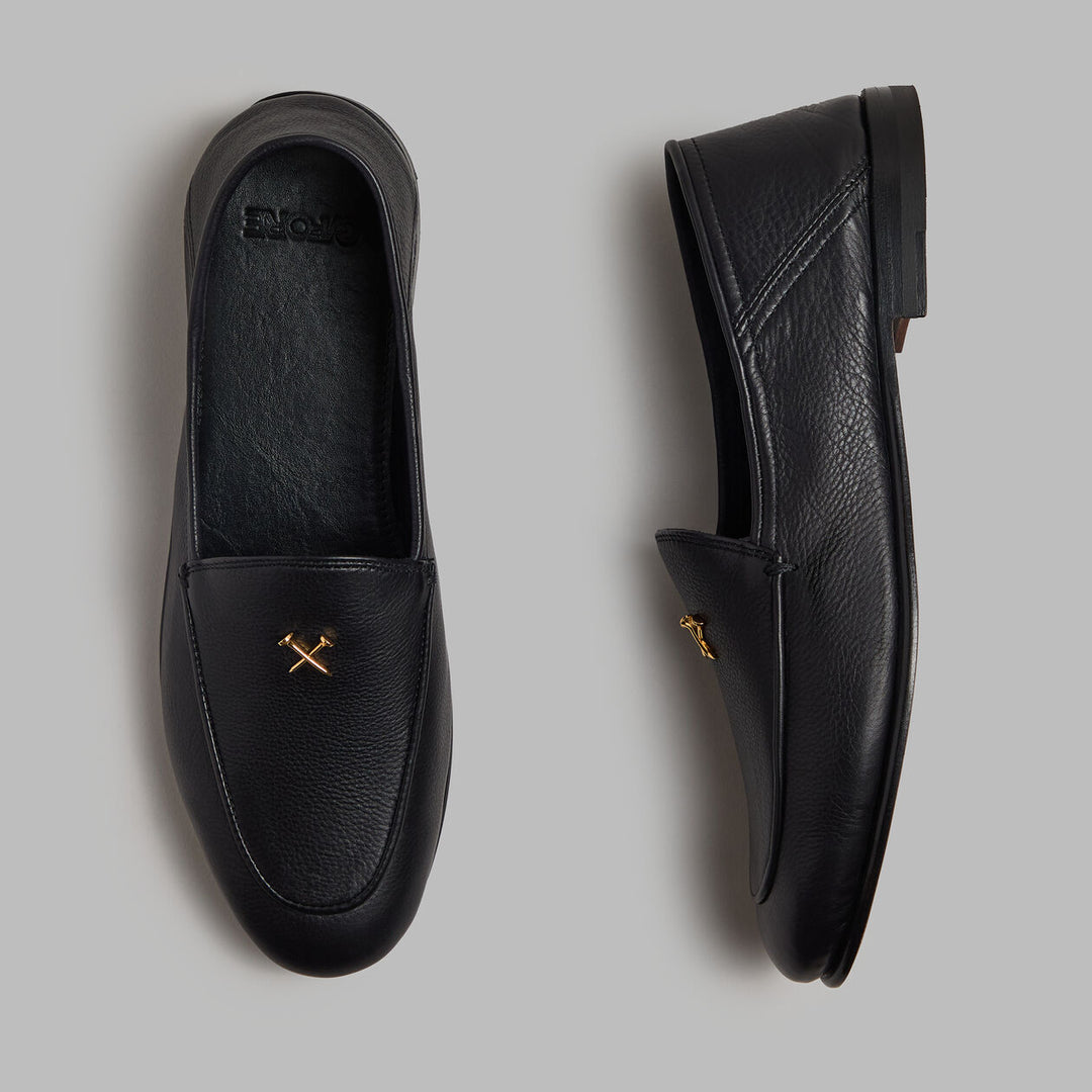 Metal Tees Leather Flex Loafer - Onyx