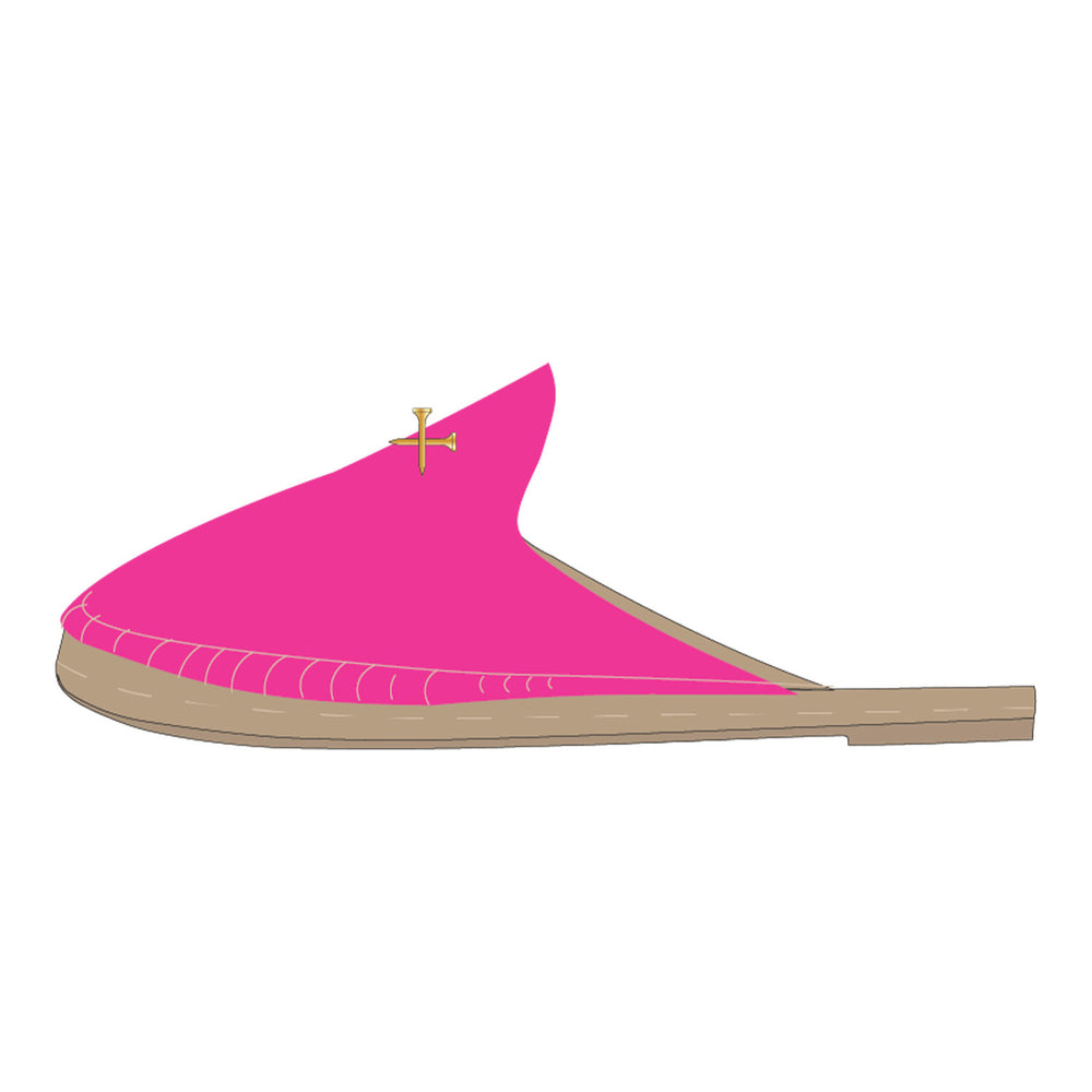 Metal Tees Pony Hair Espadrille - Knockout Pink