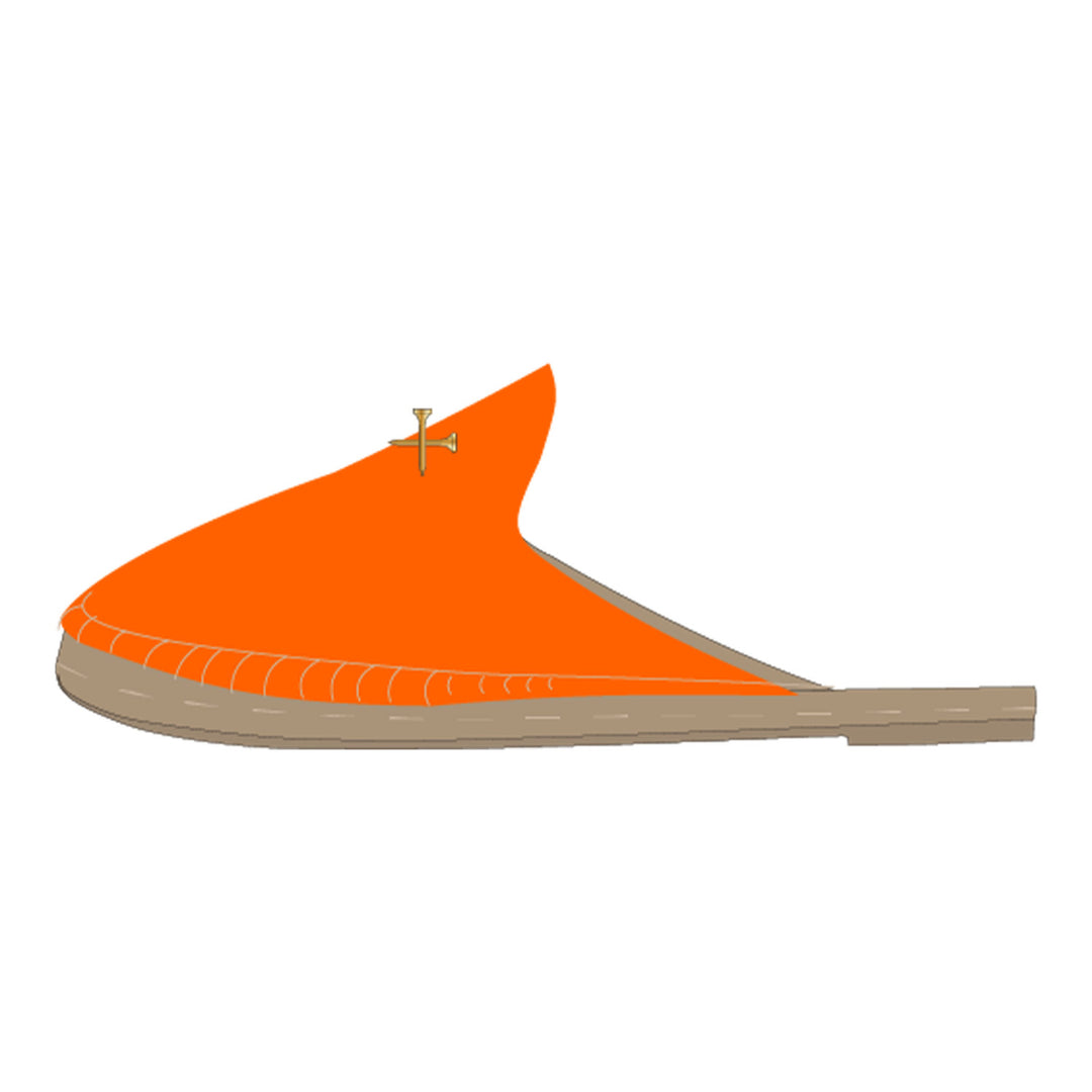 Metal Tees Pony Hair Espadrille - Shocking Orange