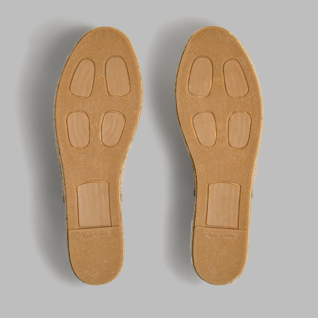 Metal Tees Leather Espadrille - Onyx