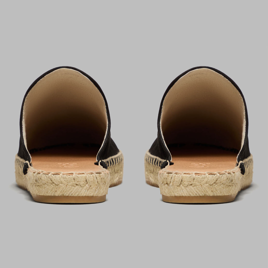 Metal Tees Leather Espadrille - Onyx