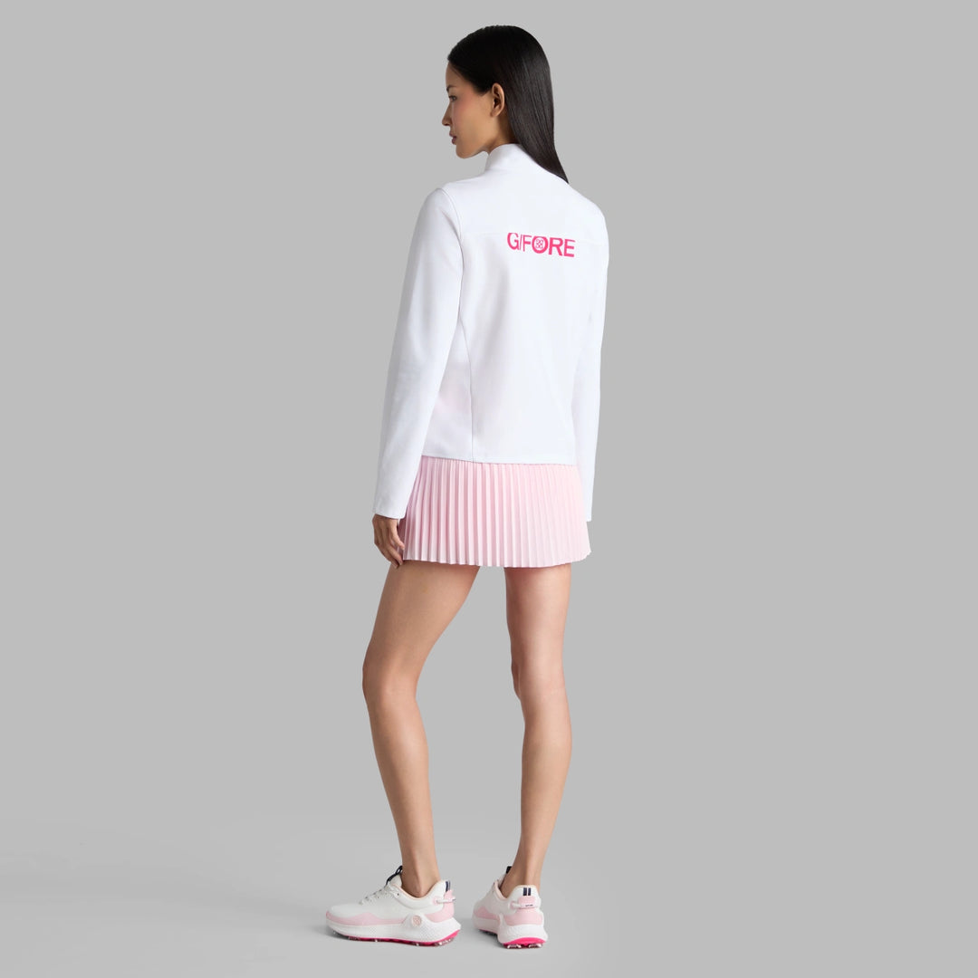 I Hate Golf Brushed Back Stretch Quarter Zip Pullover - Snow