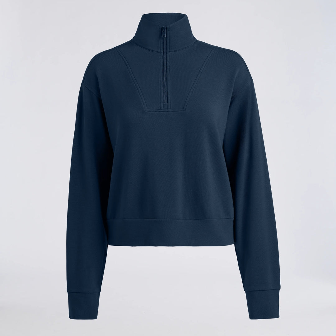 All Play Lightweight Terry Long Sleeve 1/4 Zip Pullover - Twilight