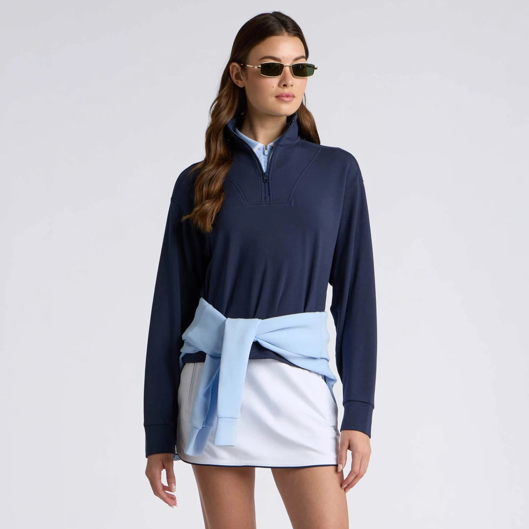 All Play Lightweight Terry Long Sleeve 1/4 Zip Pullover - Twilight