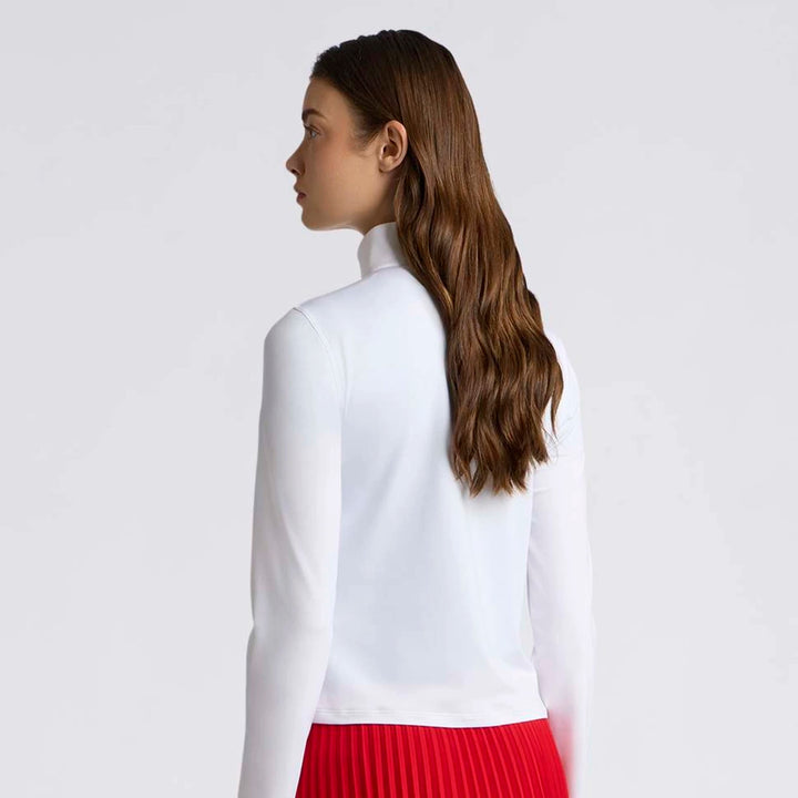 Chevron Tech Jersey Long Sleeve Polo - Snow