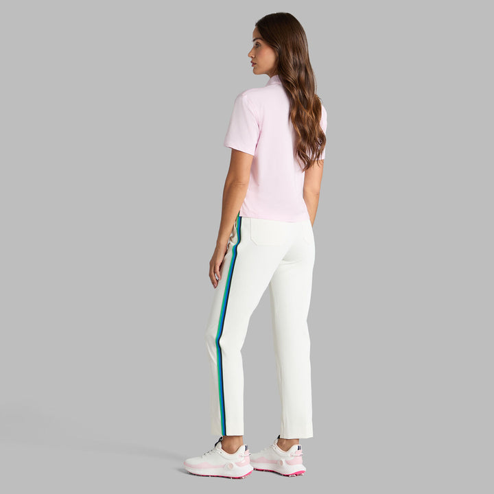 Tux Quarter Zip Boxy Polo - Blush