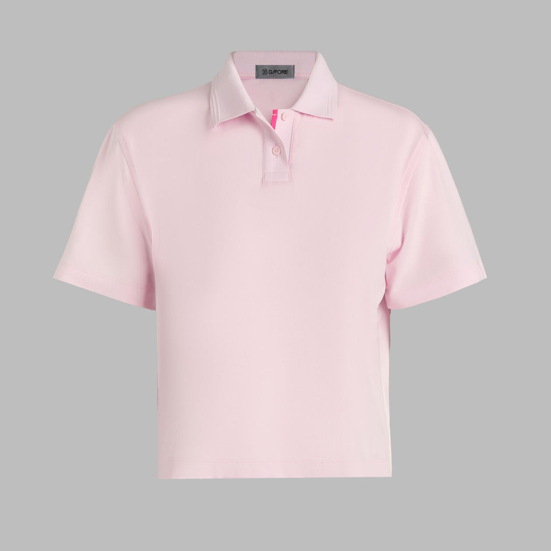 Tux Quarter Zip Boxy Polo - Blush