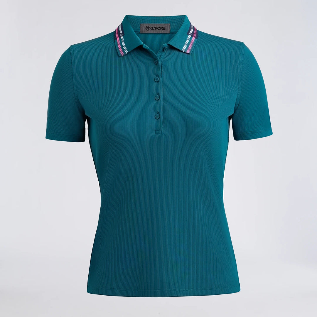 Tech Nylon Rib Polo - Marine Teal