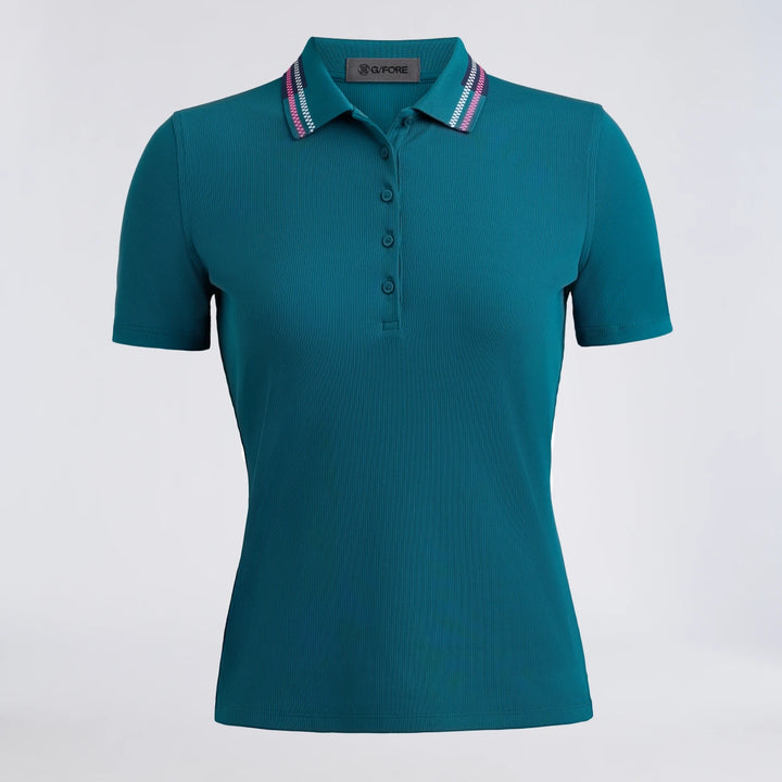 Tech Nylon Rib Polo - Marine Teal
