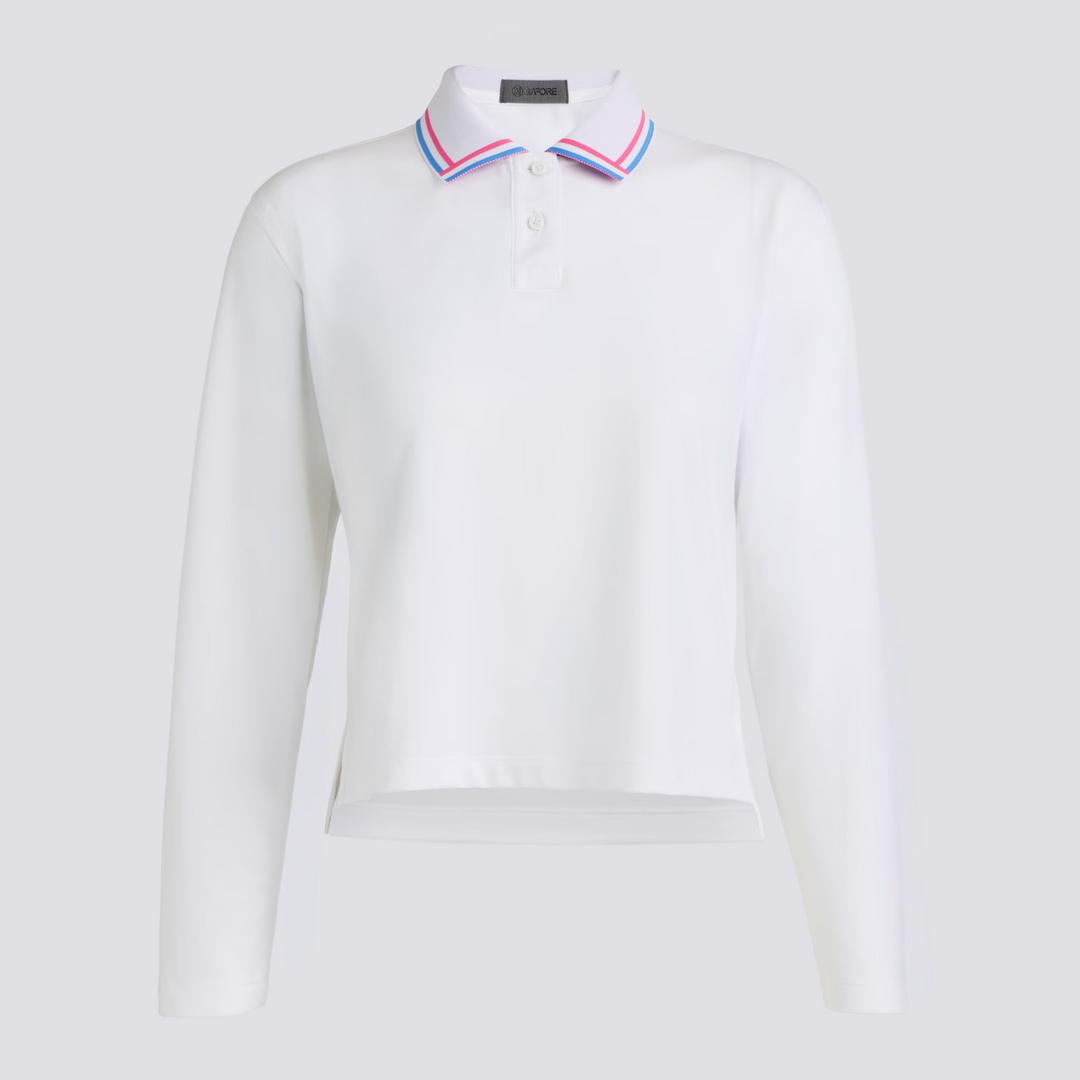 All Play Relaxed Long Sleeve Polo - Snow