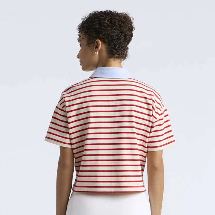 Fore Corners Boxy Rugby Polo - Chalk White / Lava