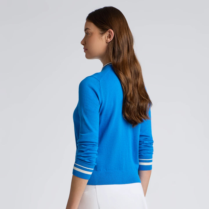 Cooling Cotton Crewneck Sweater - Cerulean