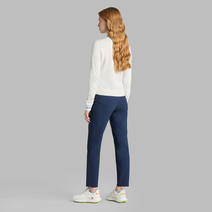 Cooling Cotton Crewneck Sweater - Chalk White