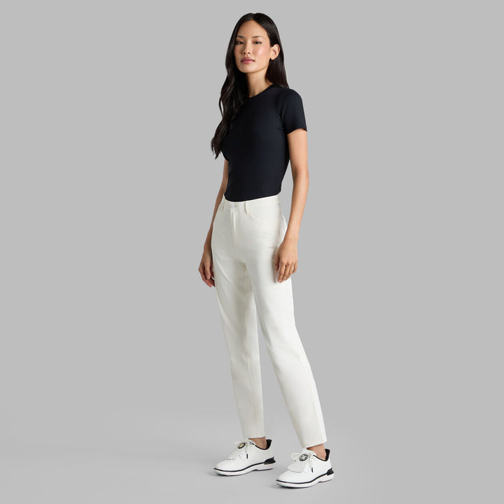 Tech Nylon Rib Fitted Tee - Onyx