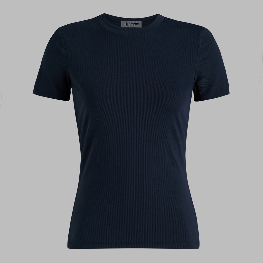 Tech Nylon Rib Fitted Tee - Twilight