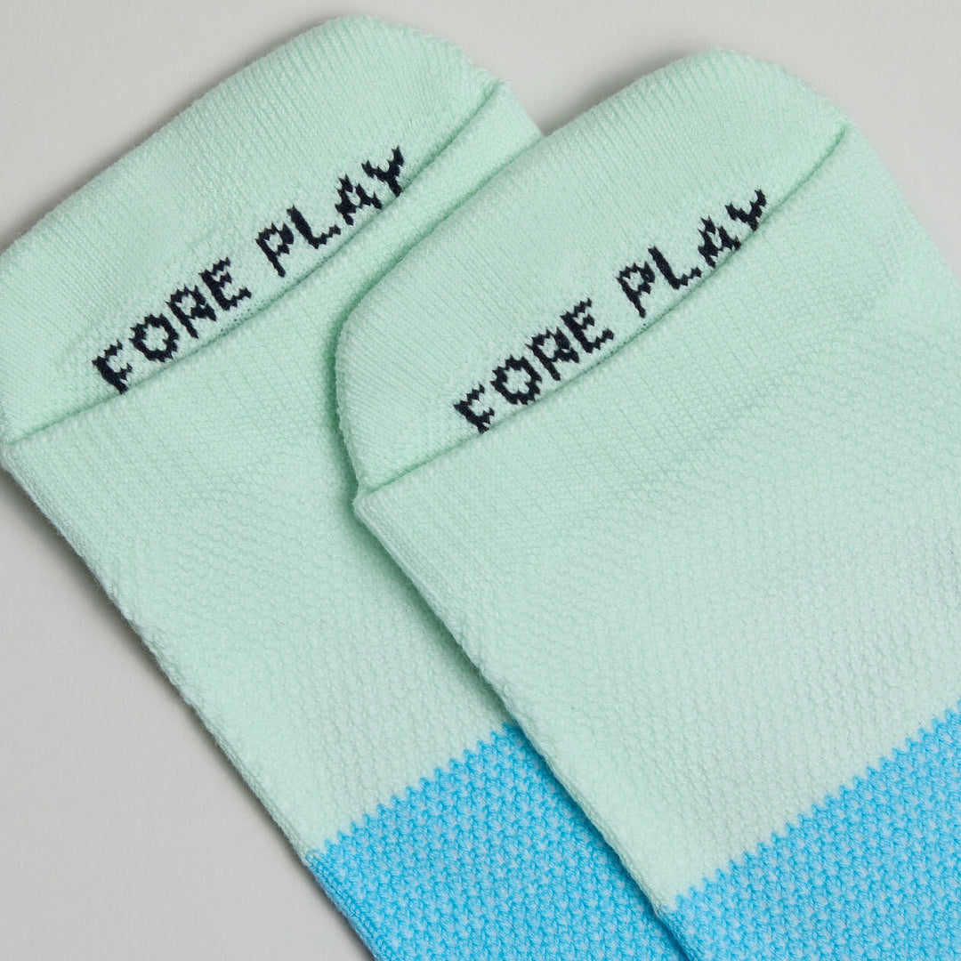 Two Tone Fore Play Ankle Sock - Tidal / Cenote