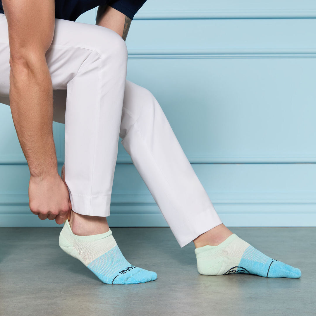 Two Tone Fore Play Ankle Sock - Tidal / Cenote