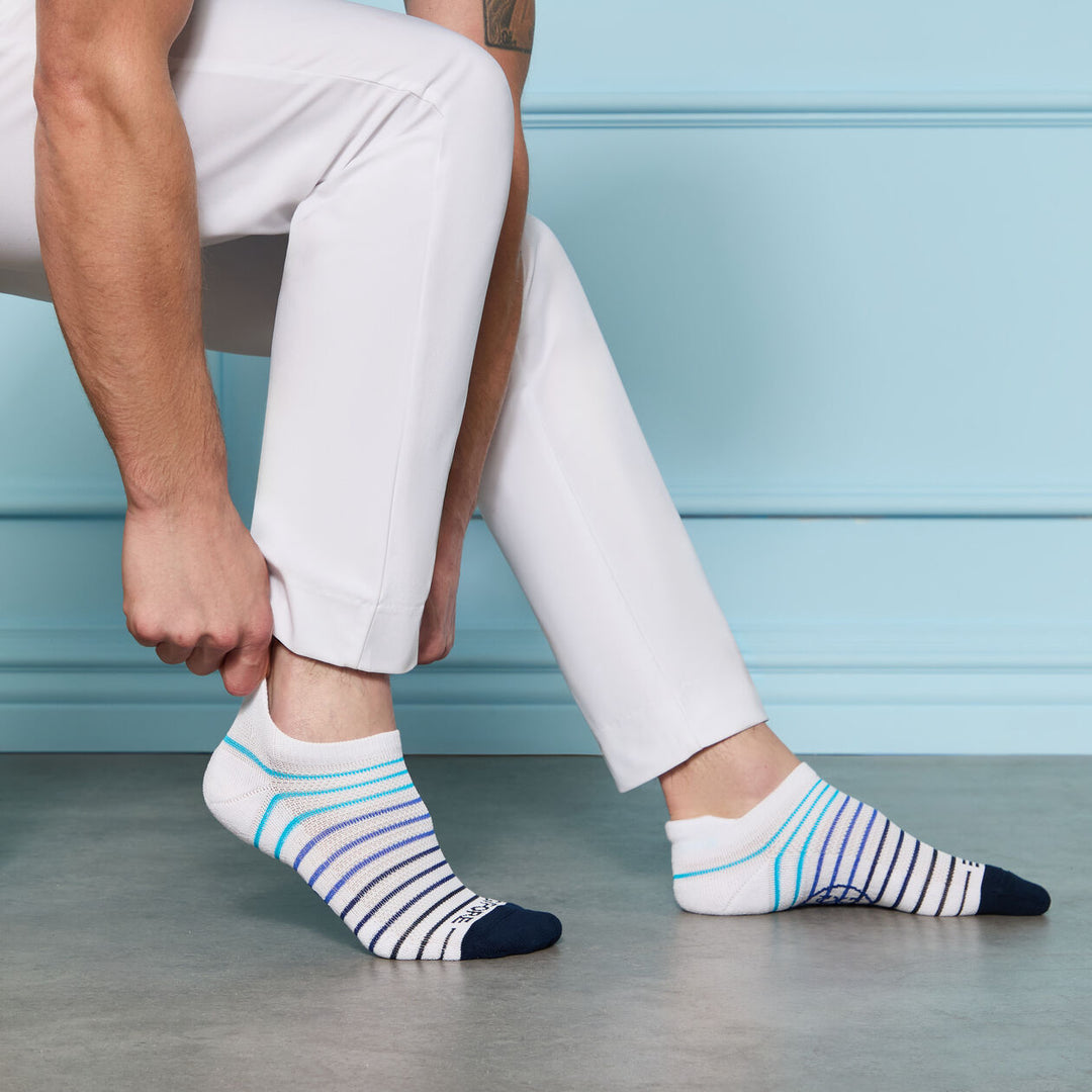 Multi Stripe Ankle Sock - Snow / Multi