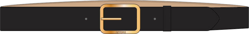 Pebble Leather Belt - Onyx