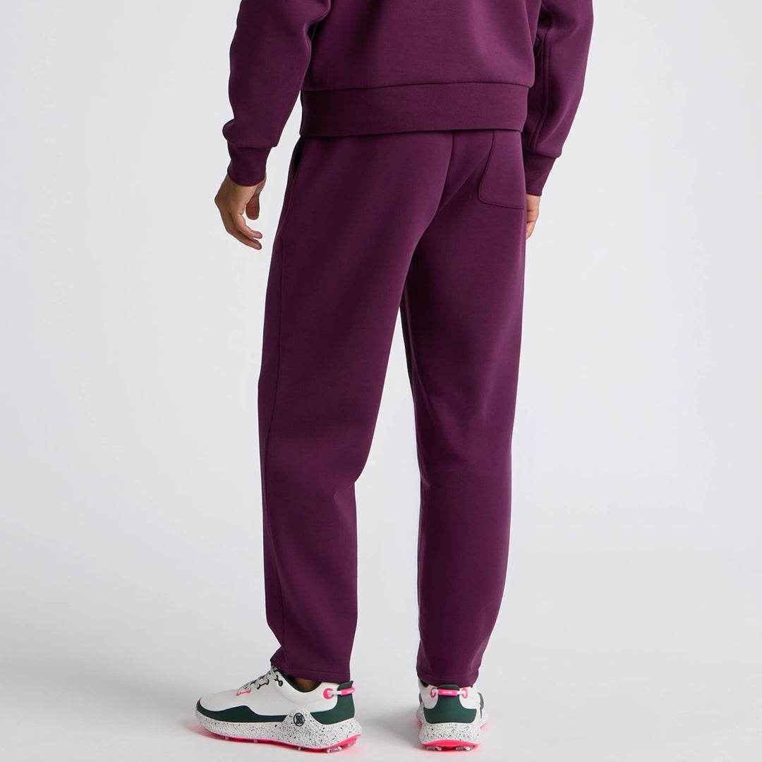 Cotton Blend Scuba Pant - Dark Plum