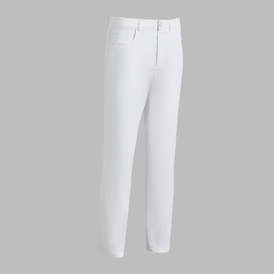 Cotton Twill 5 Pocket Straight Leg Pant - Snow