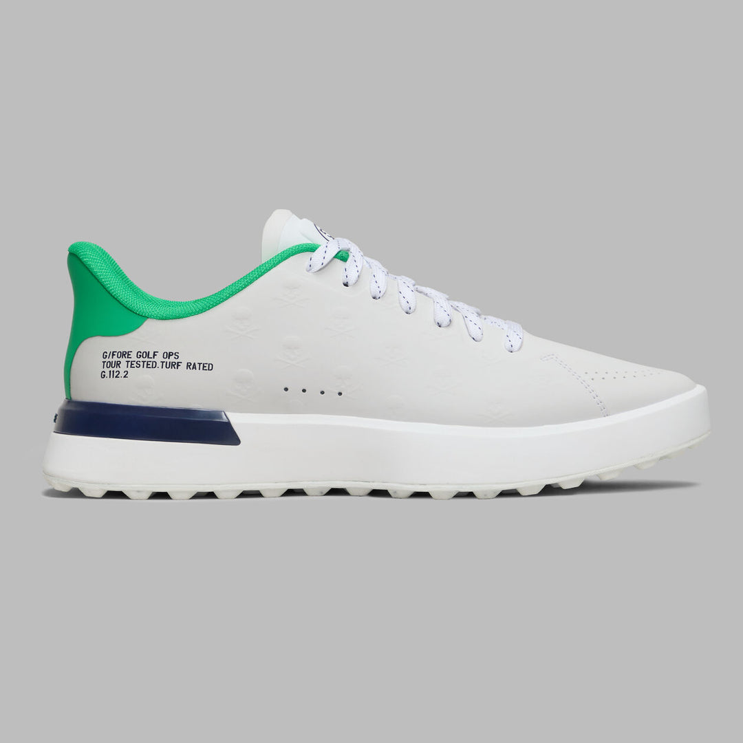 G.112 EMBOSSED SKULL &amp;amp; TEES HYBRID GOLF SHOE - Snow/Clover
