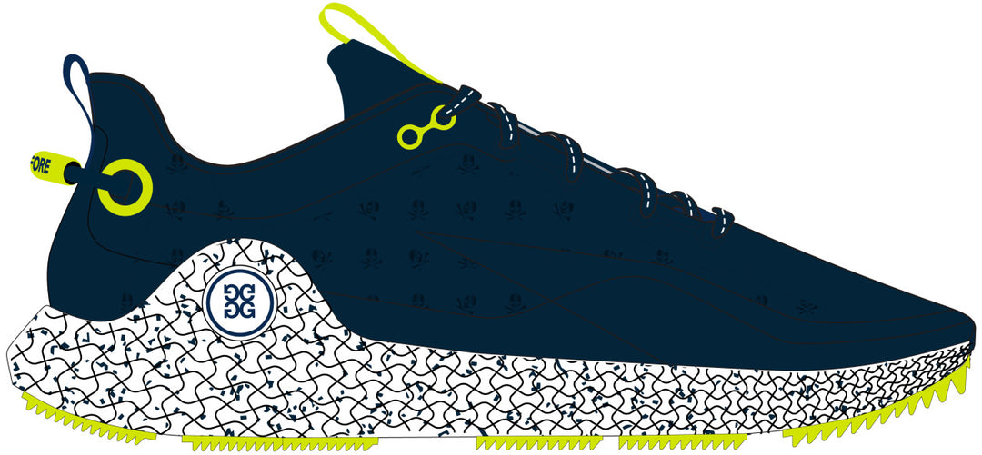 MG4+ O2 SKULL &amp; TEES GOLF SHOE - Twilight / Lemon Lime