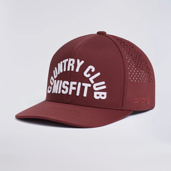 Country Club Misfit Perforated Delta Hat - Dark Plum