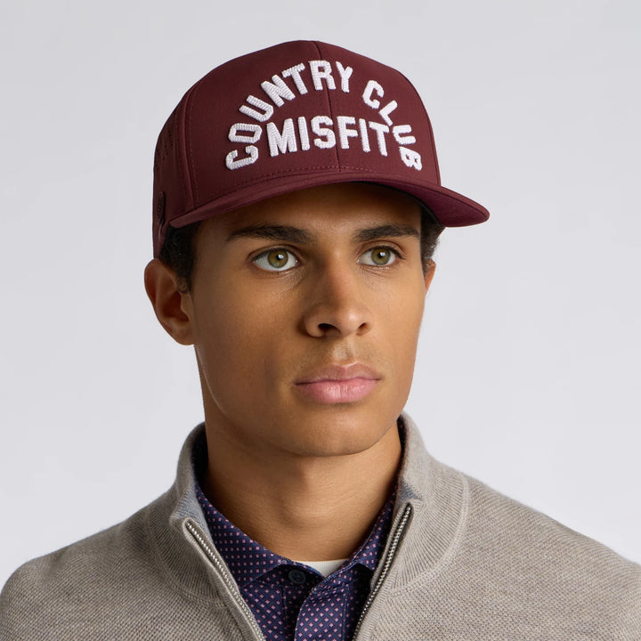 Country Club Misfit Perforated Delta Hat - Dark Plum
