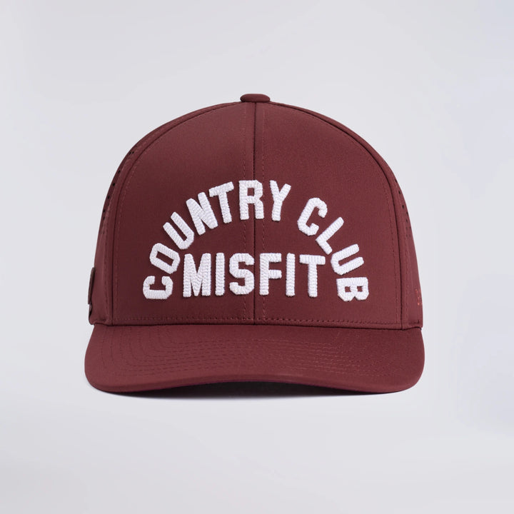 Country Club Misfit Perforated Delta Hat - Dark Plum