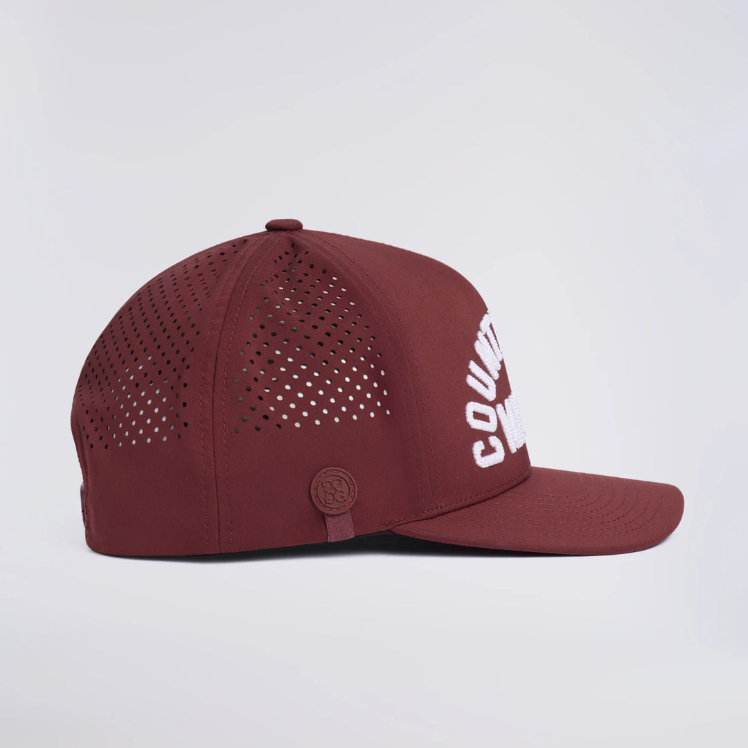 Country Club Misfit Perforated Delta Hat - Dark Plum