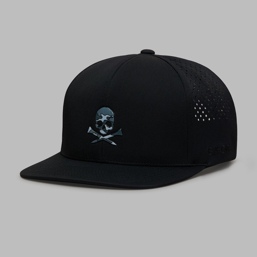 SKULL &amp; TEES PERFORATED HAT - Onyx