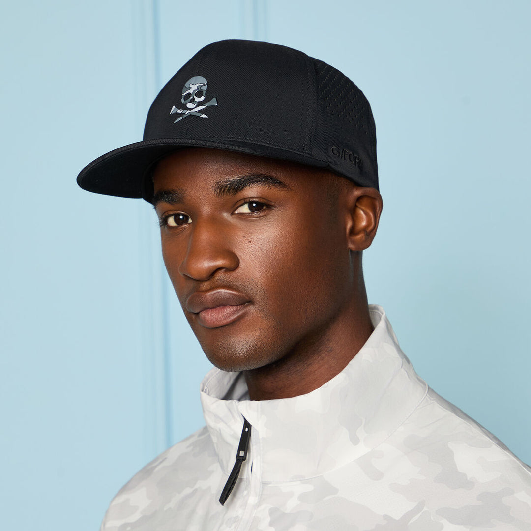SKULL &amp;amp; TEES PERFORATED HAT - Onyx