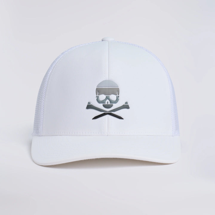 SKULL &amp;amp; TEES MID TRUCKER HAT - Snow