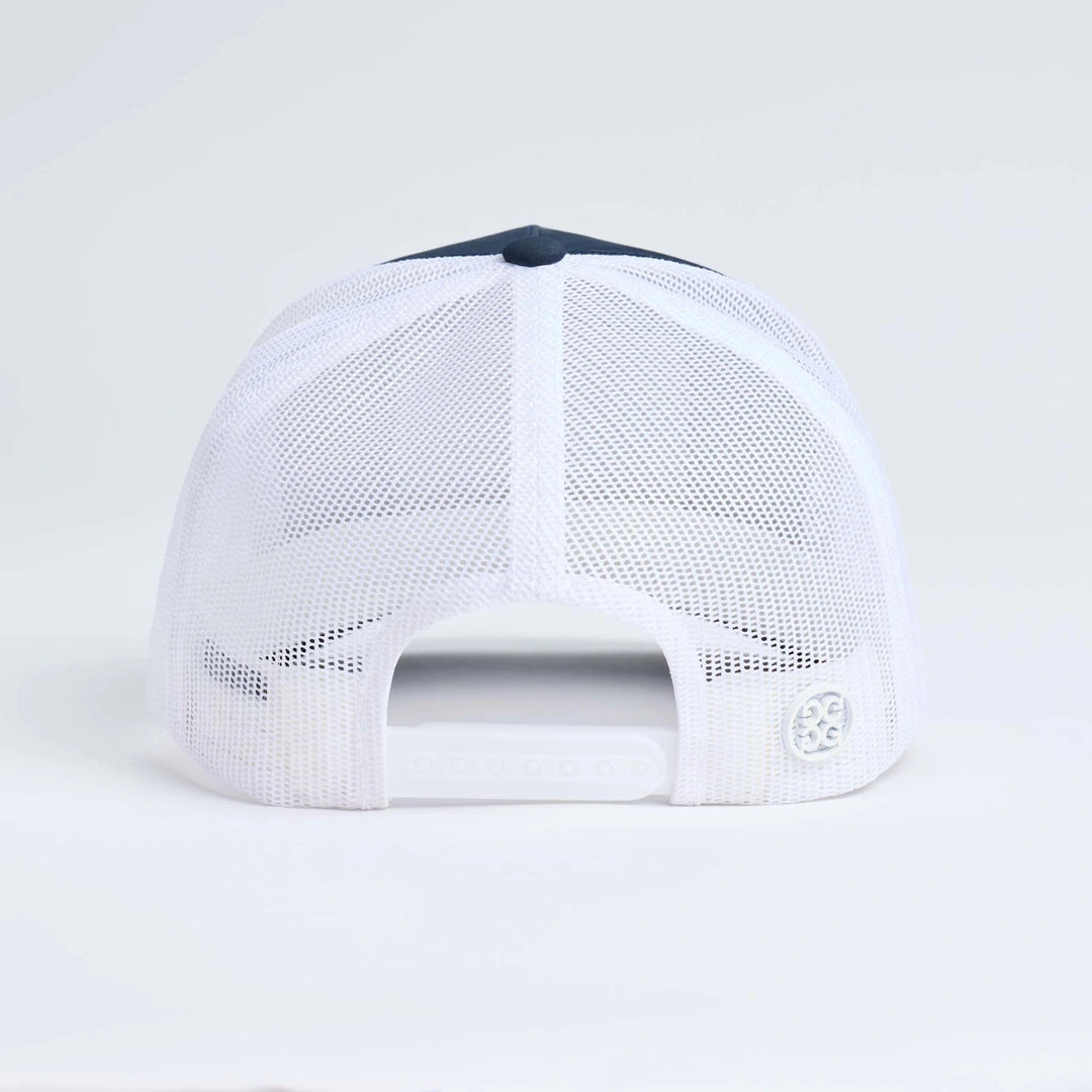 Pray For Birdies Retro Mid Trucker Hat - Twilight / Rwb