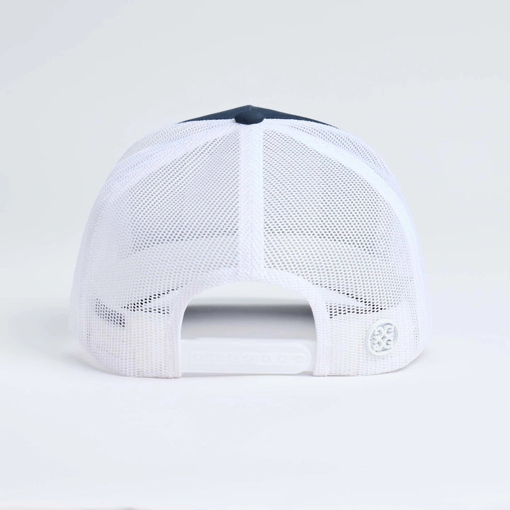 Pray For Birdies Retro Mid Trucker Hat - Twilight / Rwb
