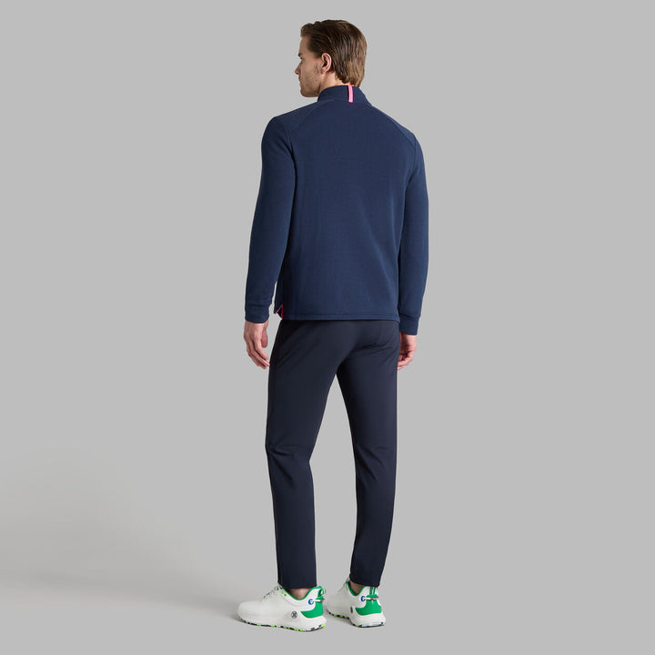 Brushed Back Tech Terry 1/4 Zip Pullover - Twilight