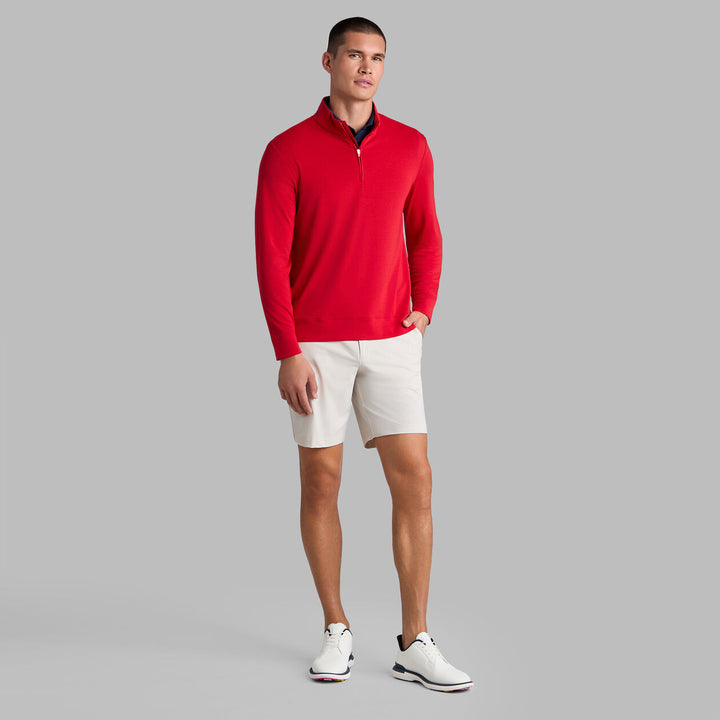 Luxe Mid Quarter Zip - Ruby