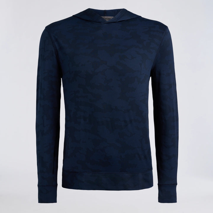 Camo Jacquard Jersey Hoodie - Twilight
