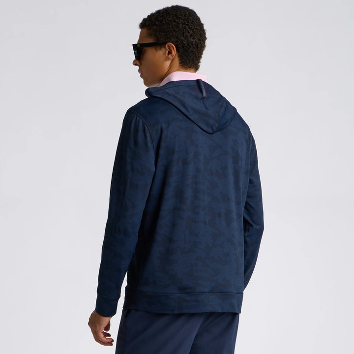 Camo Jacquard Jersey Hoodie - Twilight