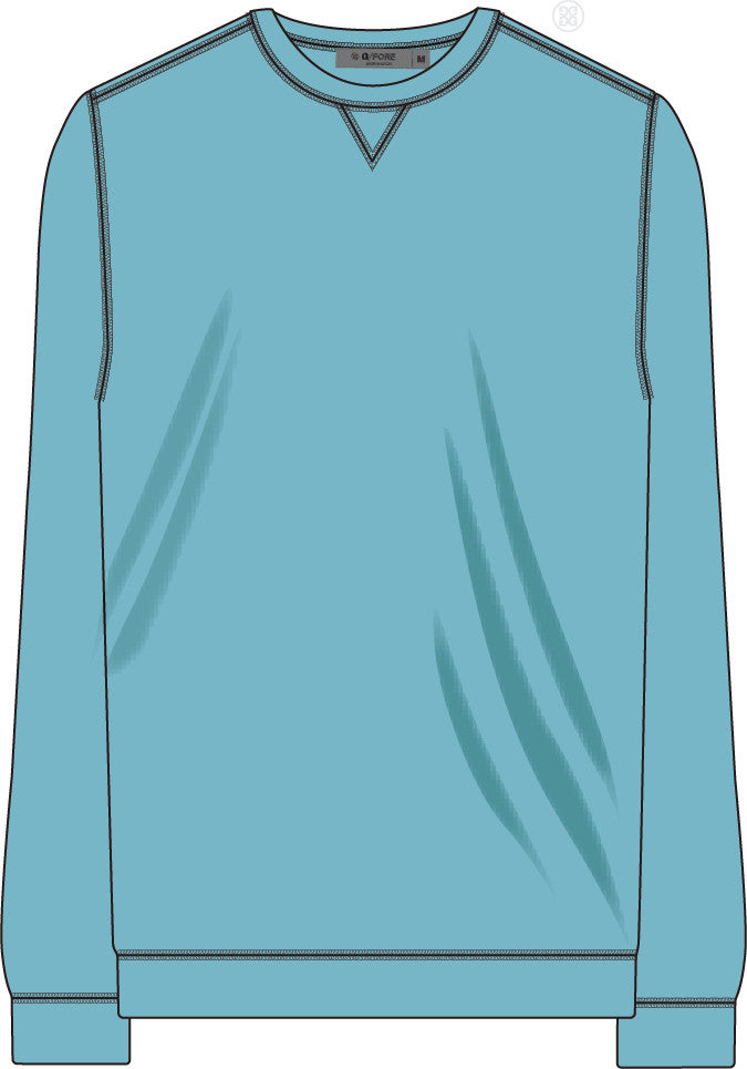 Lightweight Terry Crewneck - Aquamarine