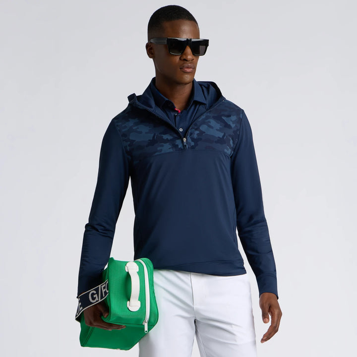 Camo Brushed Back Tech Terry 1/4 Zip Hoodie - Twilight Camo