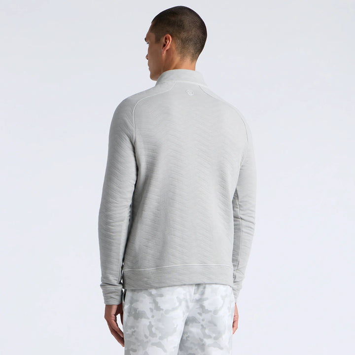 Dunes Cotton Quilted 1/4 Zip Pullover - Nimbus Melange