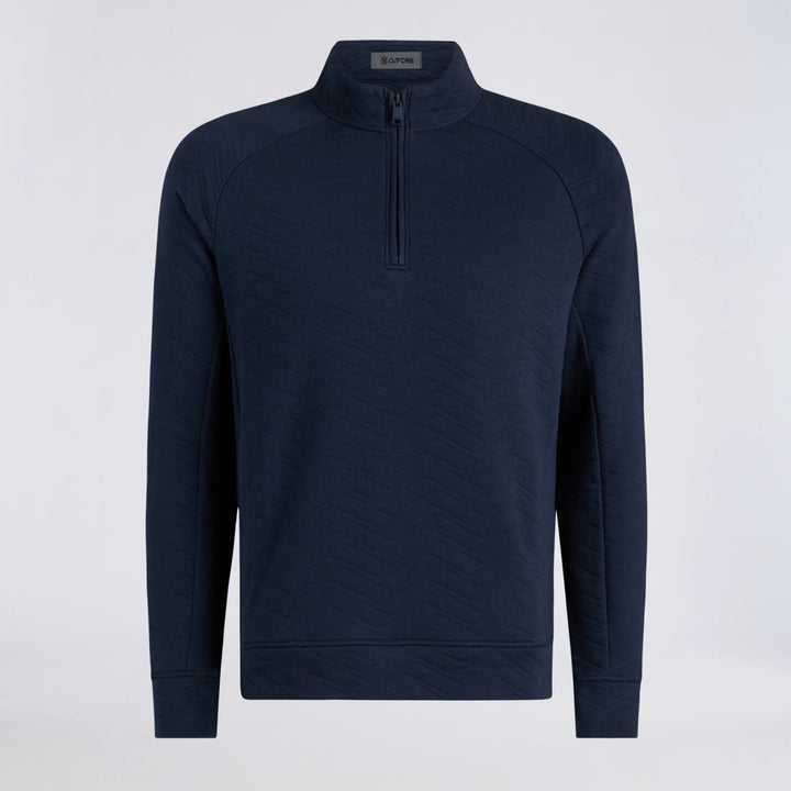 Dunes Cotton Quilted 1/4 Zip Pullover - Twilight