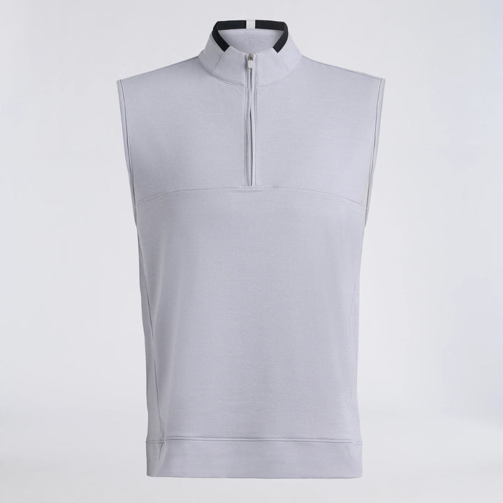 Brushed Back Tech Terry 1/4 Zip Vest - Nimbus Melange