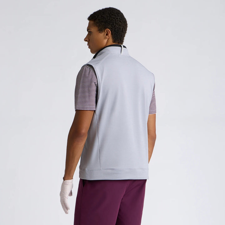 Brushed Back Tech Terry 1/4 Zip Vest - Nimbus Melange