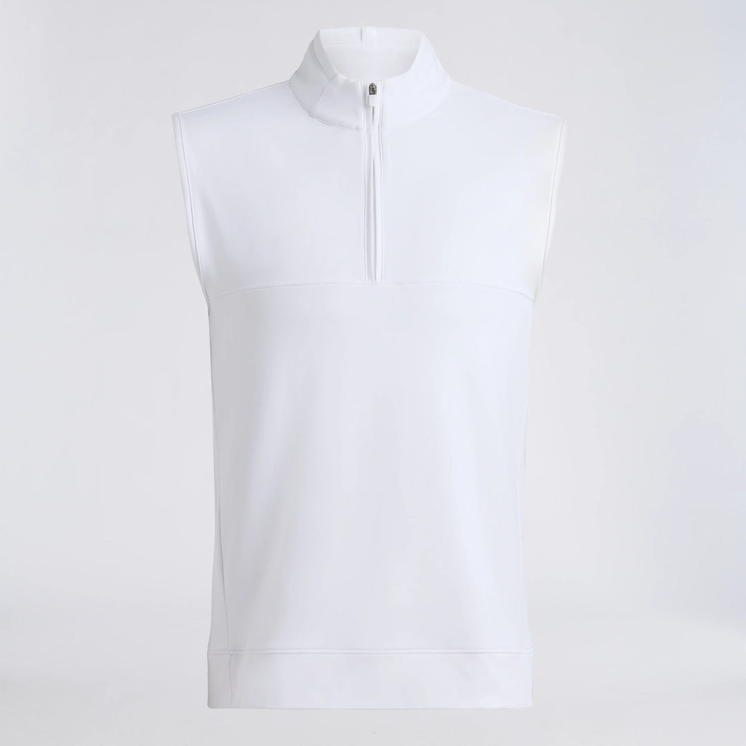 Brushed Back Tech Terry 1/4 Zip Vest - Snow