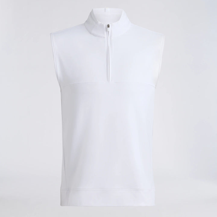 Brushed Back Tech Terry 1/4 Zip Vest - Snow