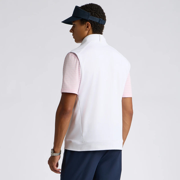 Brushed Back Tech Terry 1/4 Zip Vest - Snow