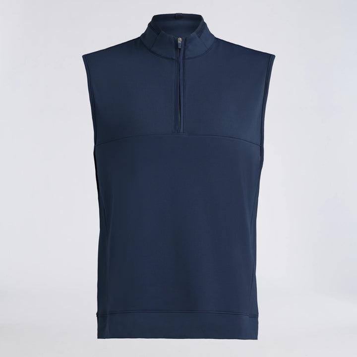 Brushed Back Tech Terry 1/4 Zip Vest - Twilight